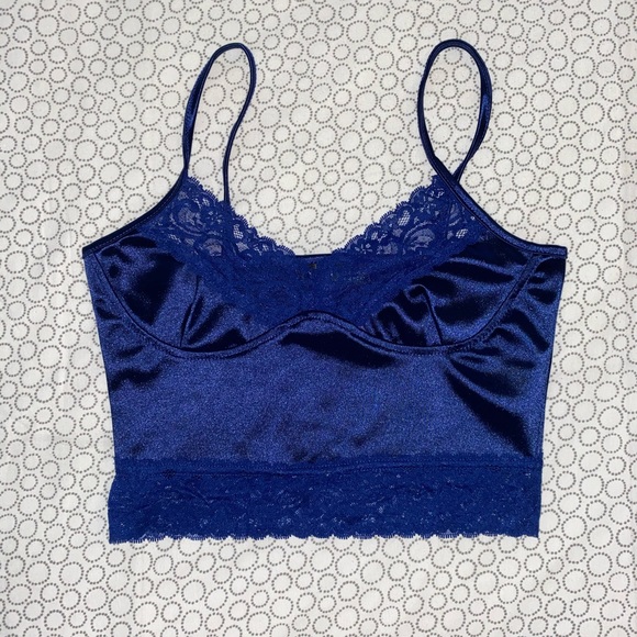 Royal Blue Lace Trim Cami - Picture 4 of 6